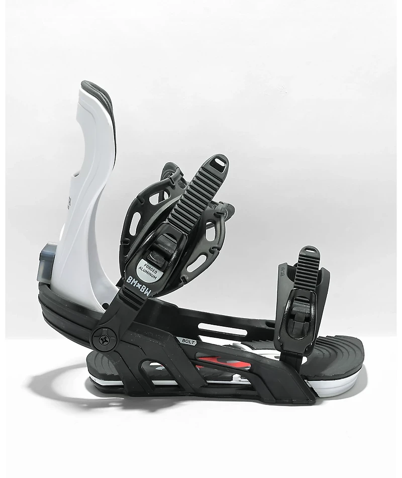 Bent Metal Bolt White Snowboard Bindings