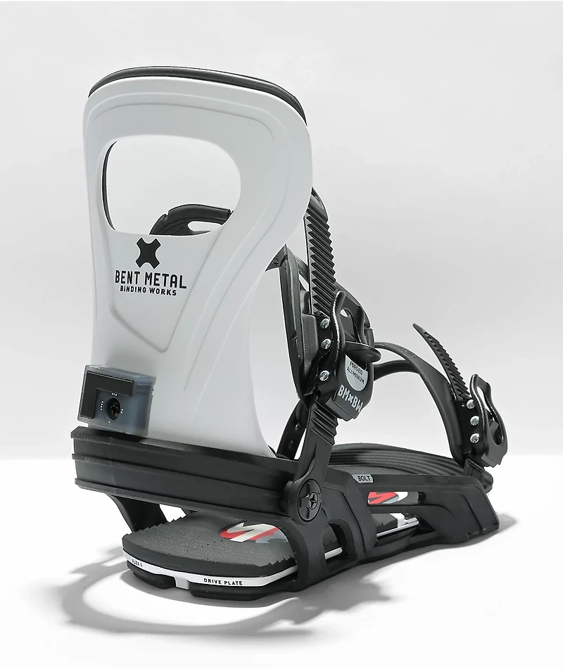 Bent Metal Bolt White Snowboard Bindings