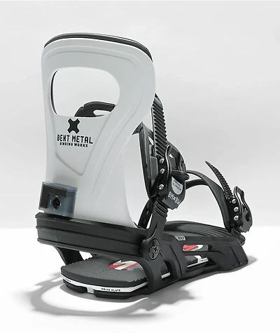 Bent Metal Bolt White Snowboard Bindings