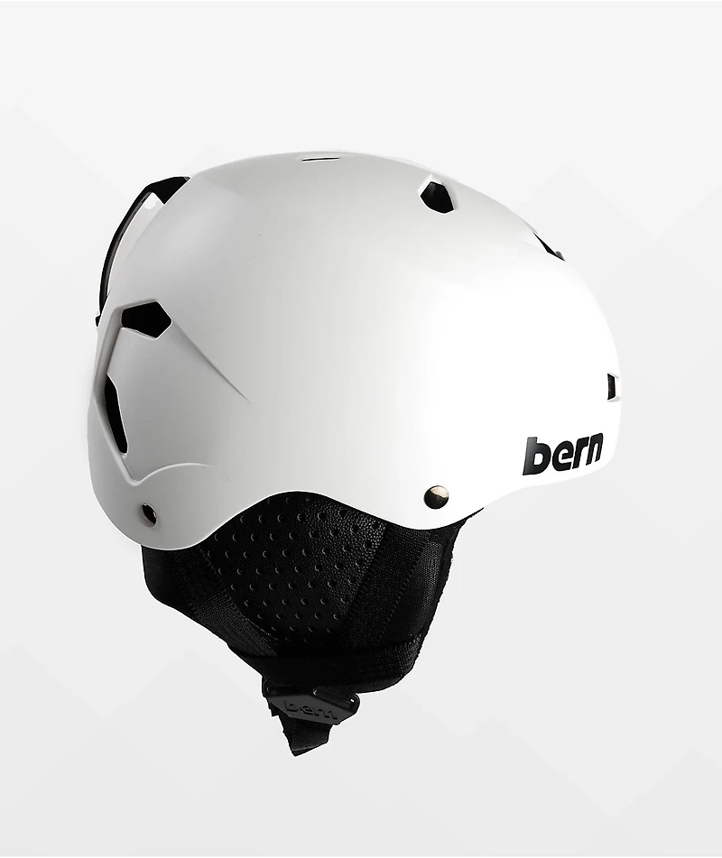 Bern Macon 2.0 Classic White Snowboard Helmet
