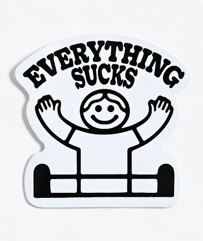 Best Skate Co. Everything Sucks White Sticker