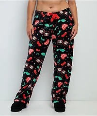 Betty Boop Cherry Black Plush Lounge Pants