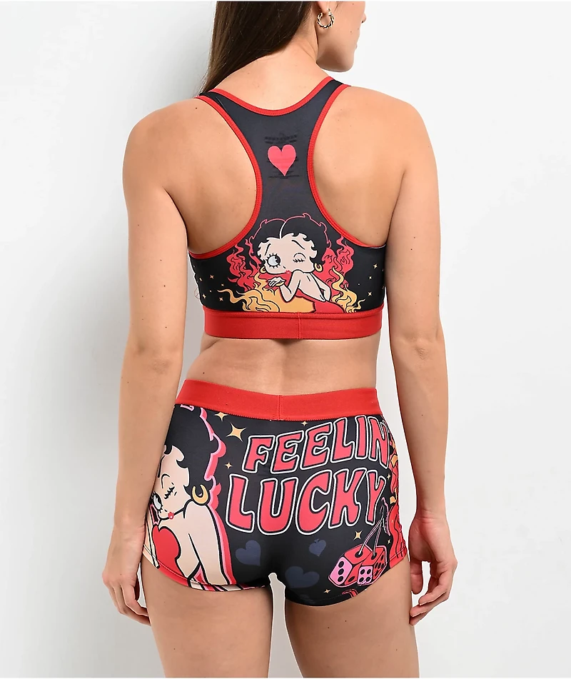 Betty Boop Feelin' Lucky Red & Black Underwear Set