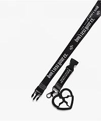 Beverly Hills Broken Hearts Don't Text Black Lanyard