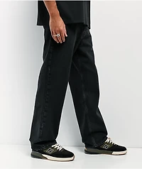 Beyond Medals Black Loose Straight Leg Jeans