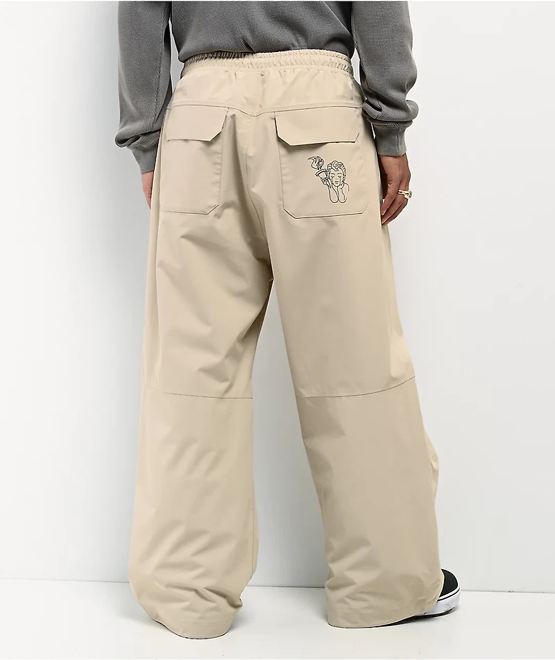 Beyond Medals Park Beige 15K Baggy Snowboard Pants