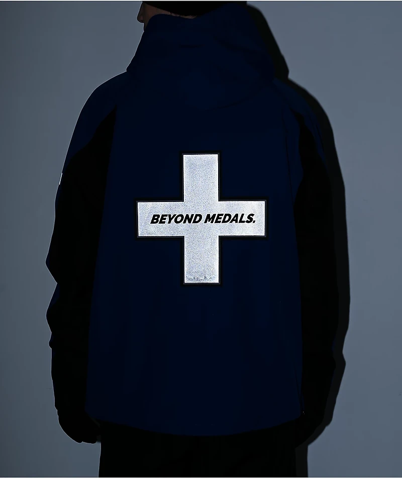 Beyond Medals Retro Anorak 2L Blue 15K Snowboard Jacket