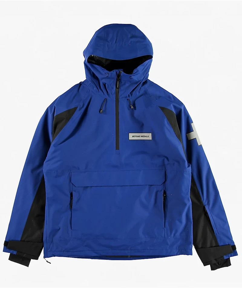 Beyond Medals Retro Anorak 2L Blue 15K Snowboard Jacket