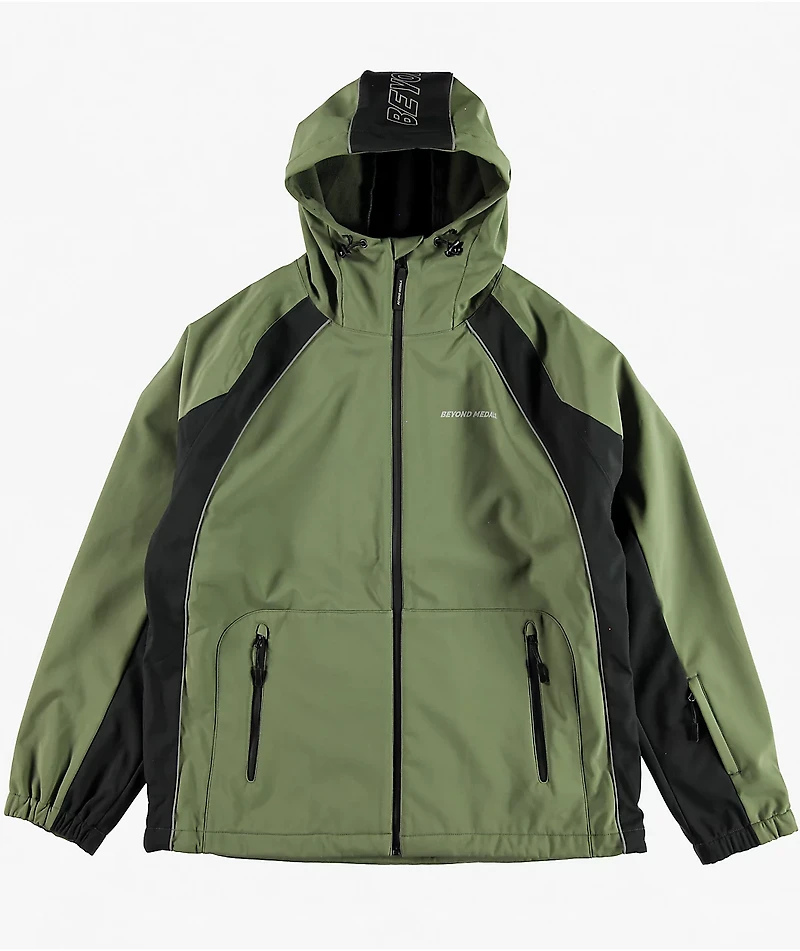 Beyond Medals Softshell Green & Black 5K Snowboard Jacket