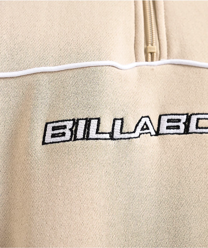 Billabong Bad Dog Beige Quarter Zip Sweatshirt