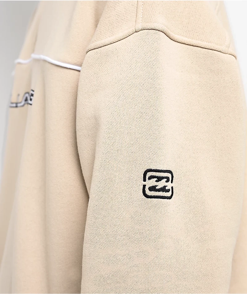 Billabong Bad Dog Beige Quarter Zip Sweatshirt