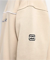 Billabong Bad Dog Beige Quarter Zip Sweatshirt