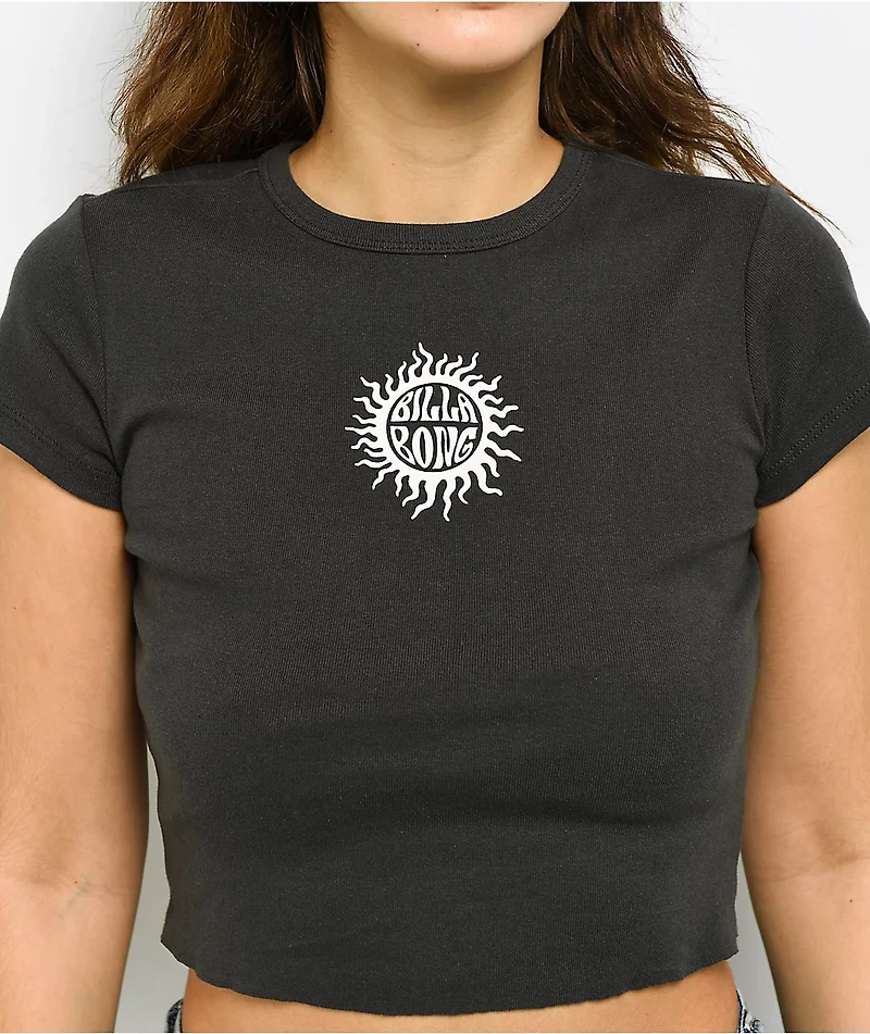 Billabong Bring The Sun Black Crop T-Shirt