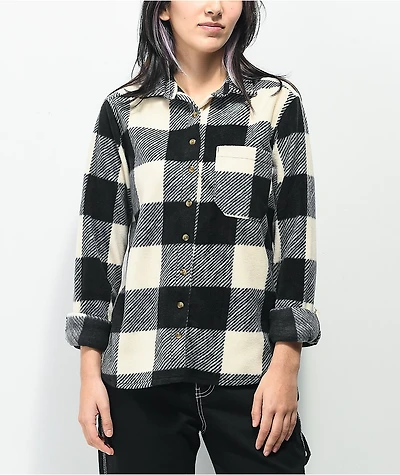 Billabong Forge White & Black Flannel Shirt