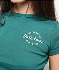 Billabong In The Sun Green Crop T-Shirt