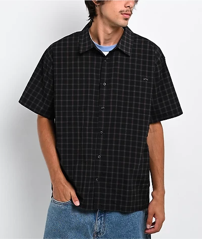 Billabong Vista Black Plaid Button Up Shirt