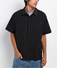 Billabong Vista Black Plaid Button Up Shirt