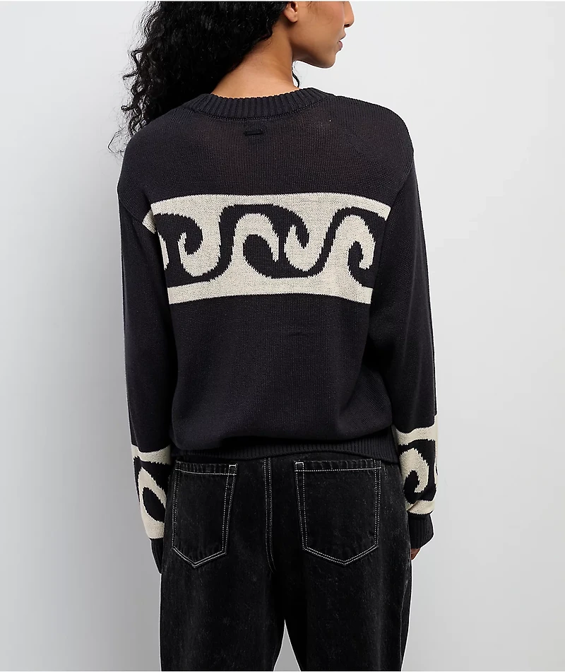 Billabong Wave Fade Black & White Sweater