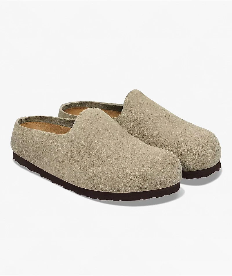 Birkenstock Amsterdam Wrapped Soft Footbed Taupe Clogs