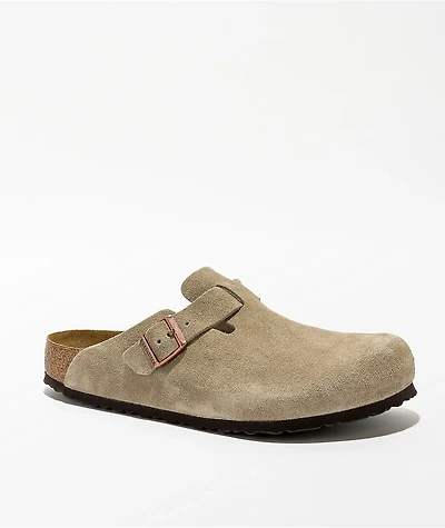 Birkenstock Boston Soft Footbed Taupe Clogs