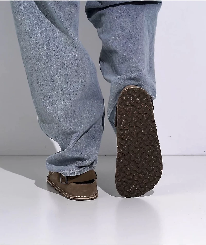 Birkenstock Lutry Suede Taupe Clogs