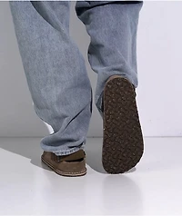 Birkenstock Lutry Suede Taupe Clogs