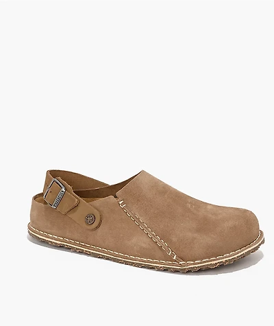 Birkenstock Lutry Suede Taupe Clogs