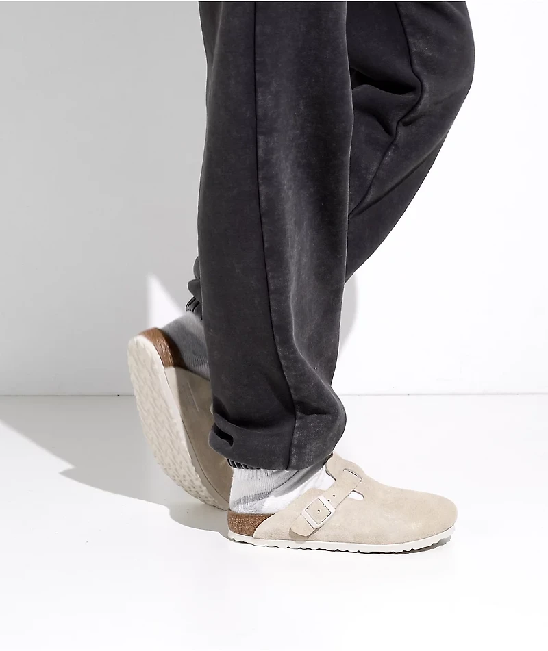 Birkenstock Women's Boston Soft Footbed Antique White Clogs