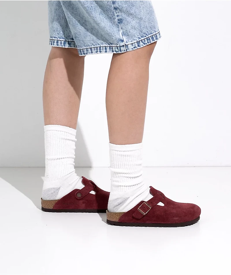 Birkenstock Women's Boston Soft Footbed Zinfandel Clogs