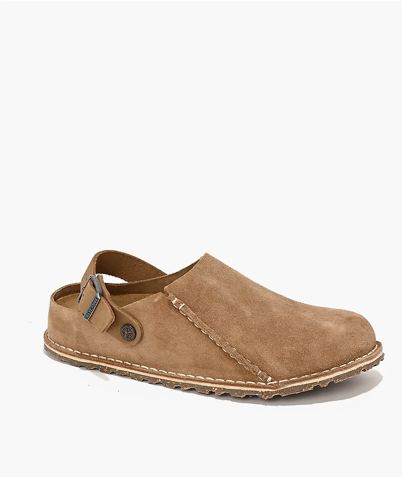 Birkenstock Women's Lutry Suede Taupe Clogs
