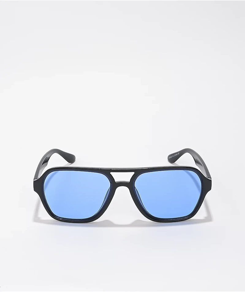 Black & Blue Pilot Sunglasses