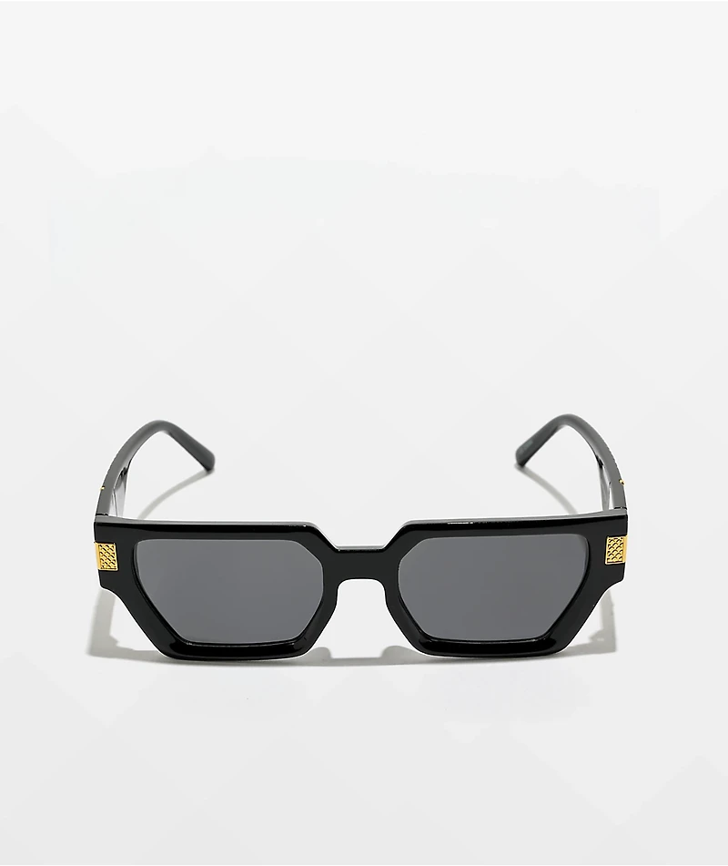 Black & Gold Chunky Sunglasses