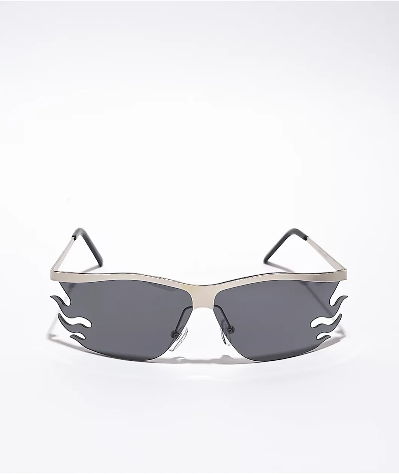 Black Flame Wrap Sunglasses