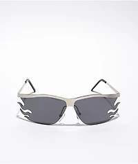 Black Flame Wrap Sunglasses
