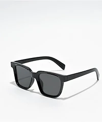 Black Indented Square Sunglasses