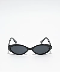 Black Mini Oval Sunglasses