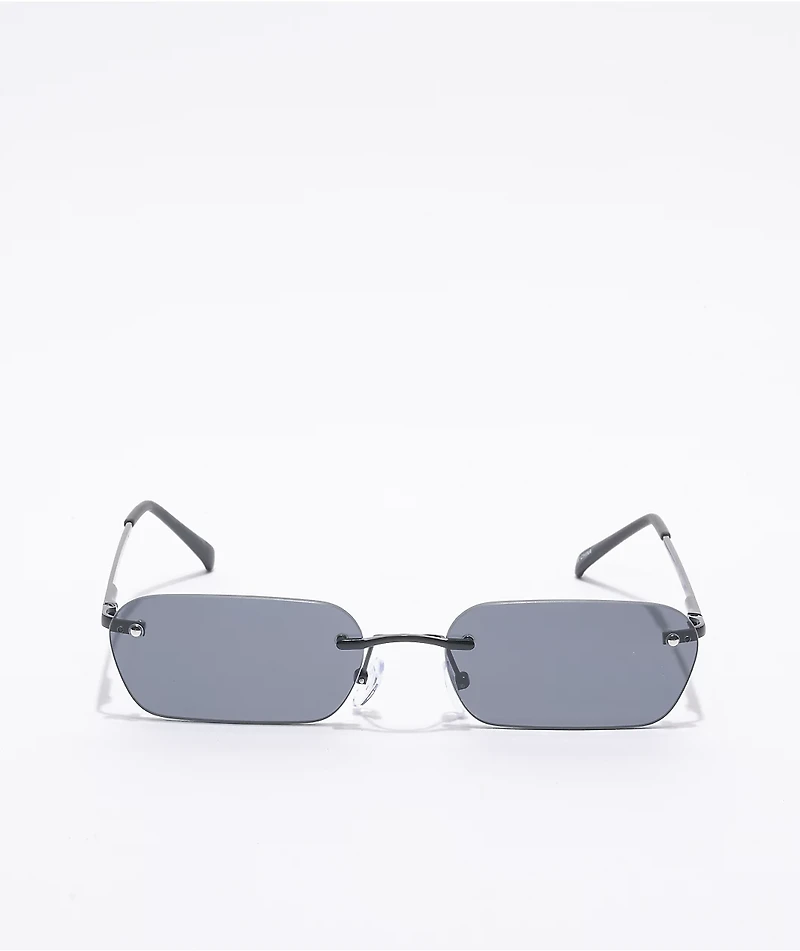 Black Mini Rectangle Sunglasses