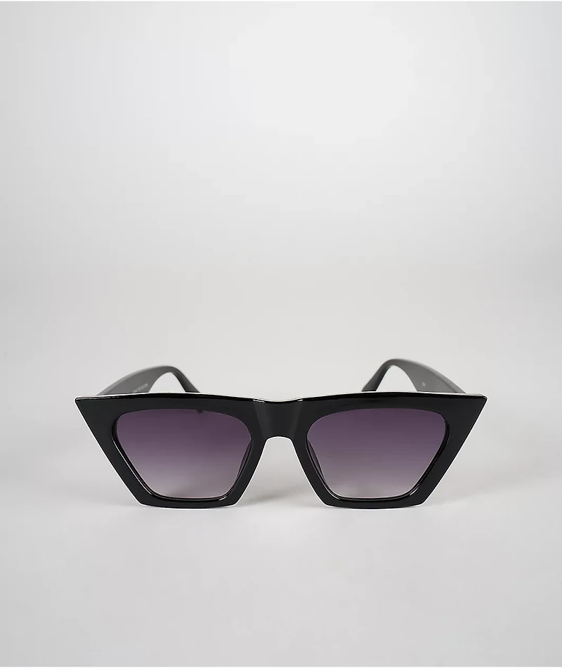 Black Trap Square Cat Eye Sunglasses