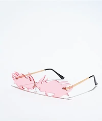 Blaine Flames Frameless Pink Sunglasses