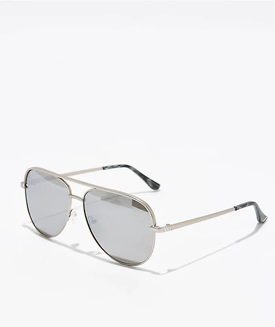 Blenders Shadow Matte Silver Polarized Sunglasses