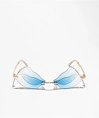 Blue Butter Fly Wing Sunglasses
