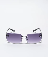 Blue Gem Black Gradient Square Sunglasses