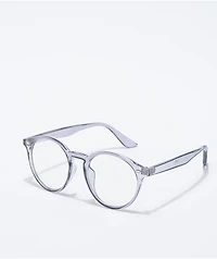Blue Gem Crystal Clear Grey Blue Light Glasses