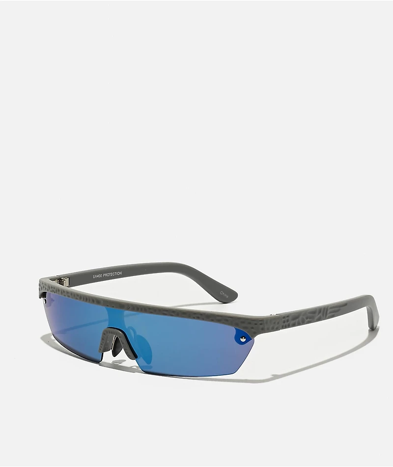 Blue Mini Shields Sunglasses