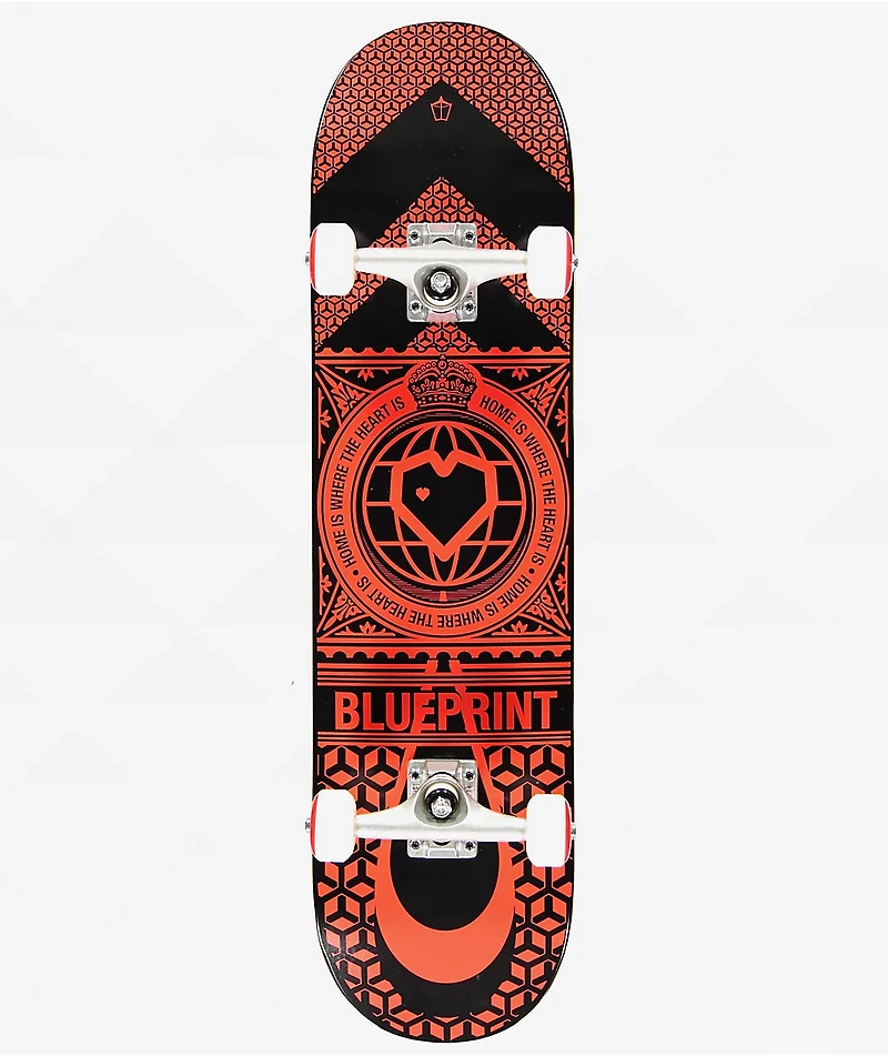 Blueprint Home Heart 8.0" Skateboard Complete