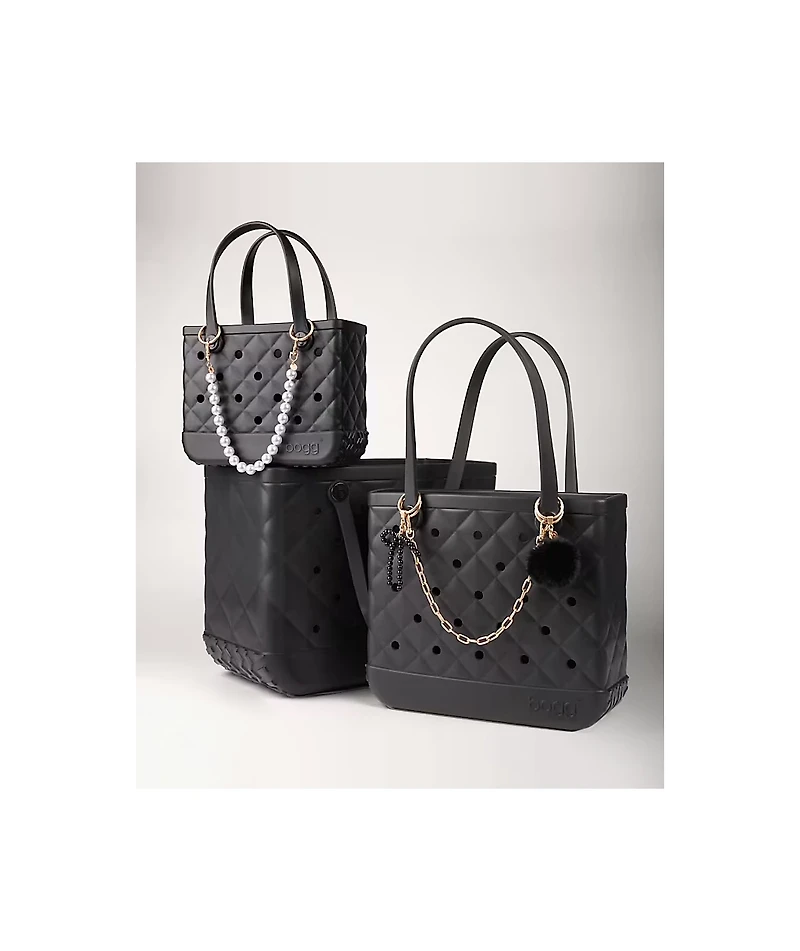 Bogg Baby Quilted Black Tote Bag