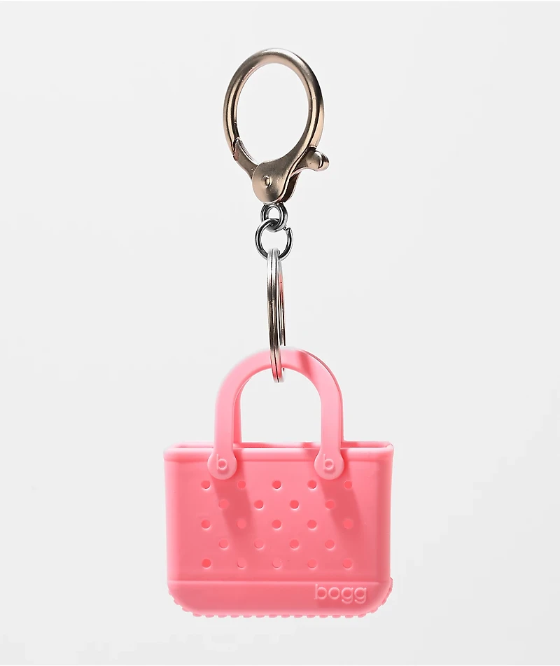 Bogg Tiny Tote Bag Blowing Pink Bubbles Keychain