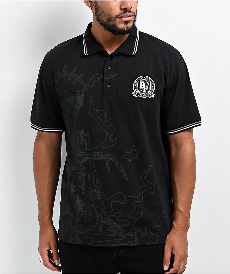 Boken Promises Ponder Black Polo Shirt