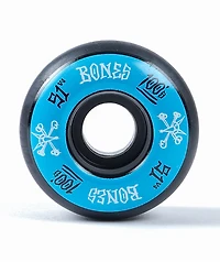 Bones 100 Ringers 51mm Blue & Black Skateboard Wheels