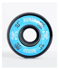 Bones 100 Ringers 51mm Blue & Black Skateboard Wheels